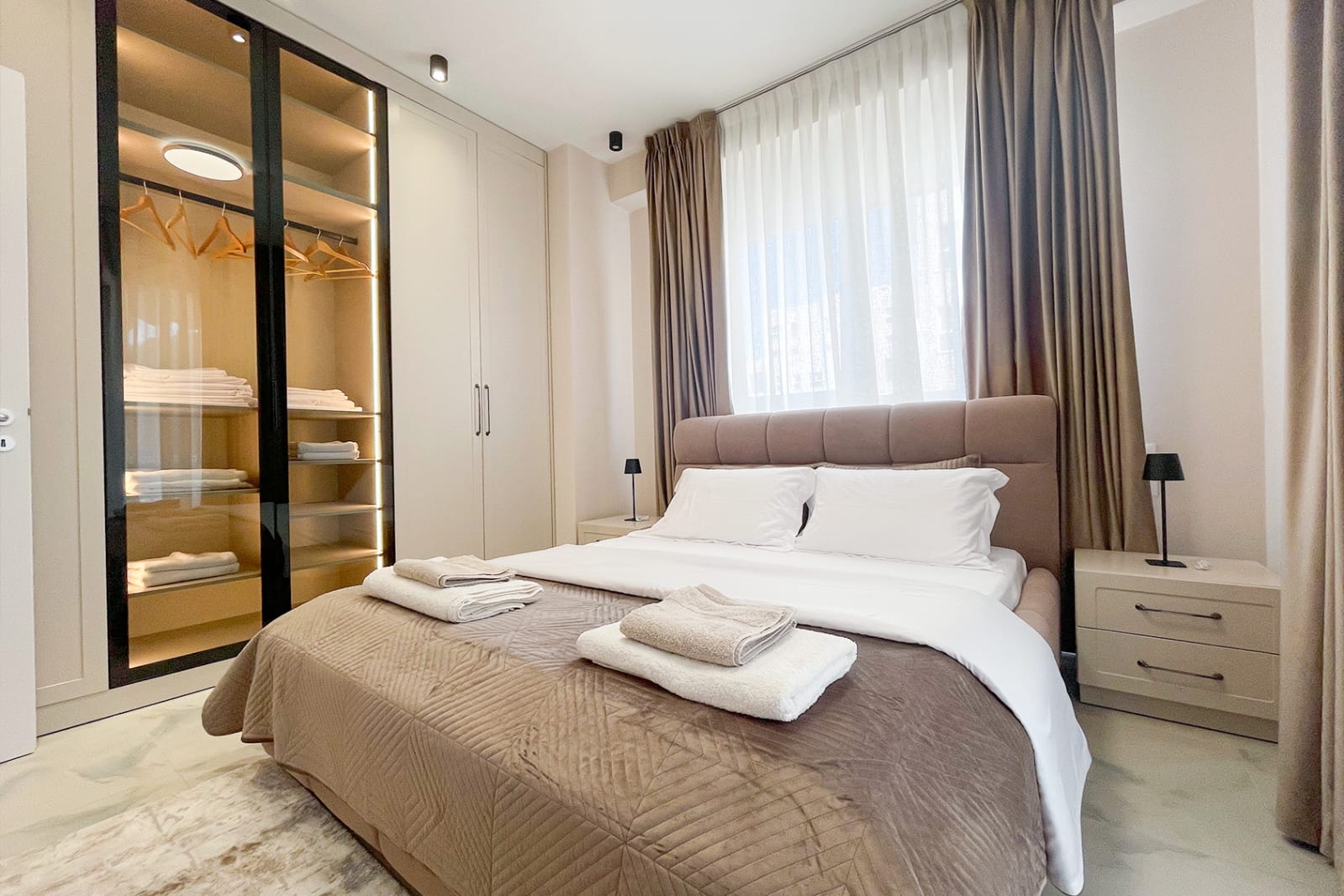 Master bedroom — double bed with wardrobe